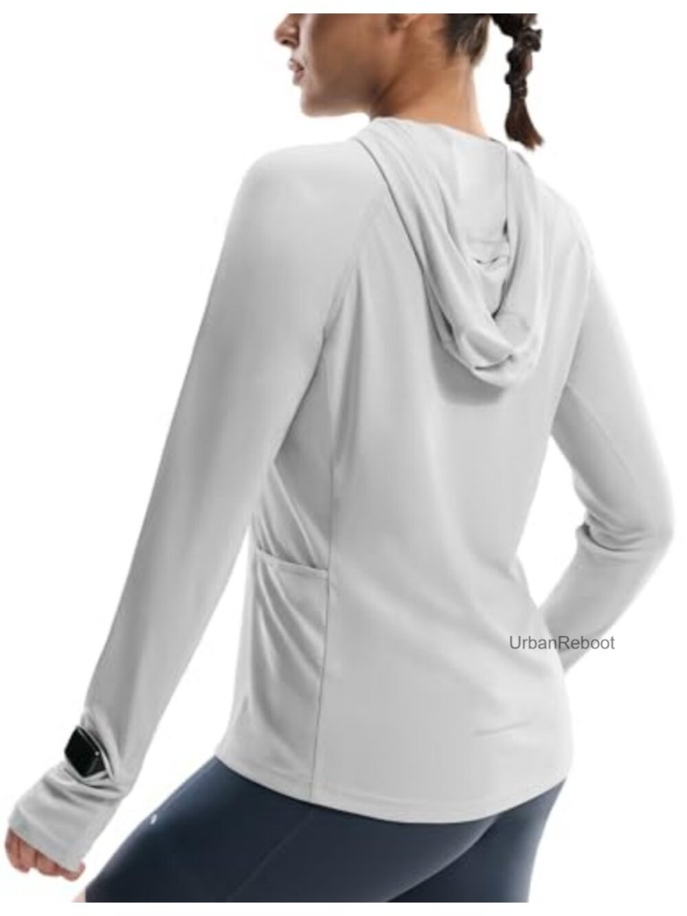 Womens Long Sleeve Sun Hoodie UPF 50+ Lightweight SPF Active Top